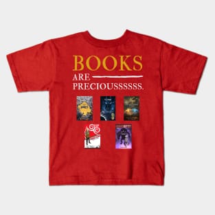 Books Are Precious: Featuring 4 of RJ's Books Kids T-Shirt